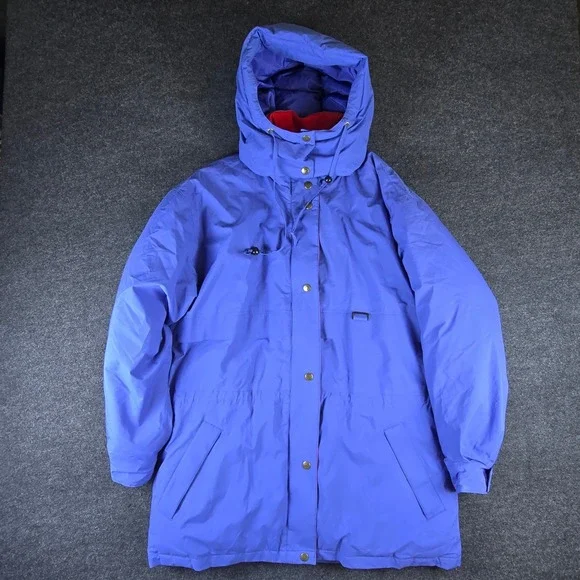 Vtg Eddie Bauer Mens Blue Ski Puffer Jacket Premium Goose Down Gore-Tex Size L